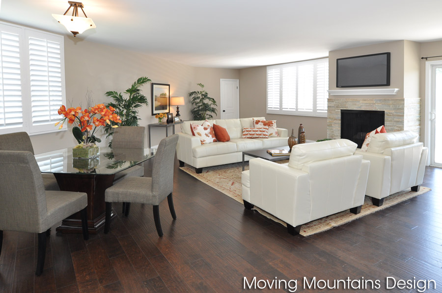 Belair living room home staging