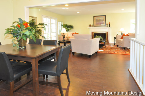 Altadena Real Estate Staging Living Room and Dining Room by Pasadena Home Stagers