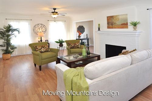 Living room Altadena home staging