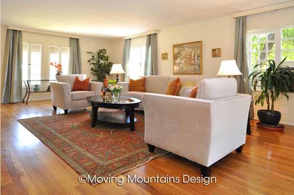 Pasadena home staging living room