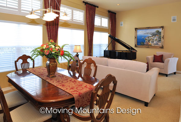 Altadena dining room and living room after home staging