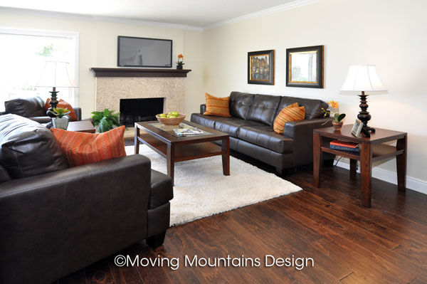 Family room Home Staging in San Clemente