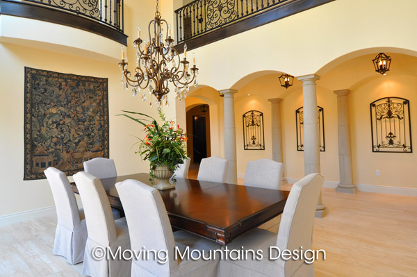 Estate dining room Arcadia real estate staging