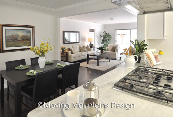 Los Angeles Home Staging Van Nuys Kitchen and Family Room