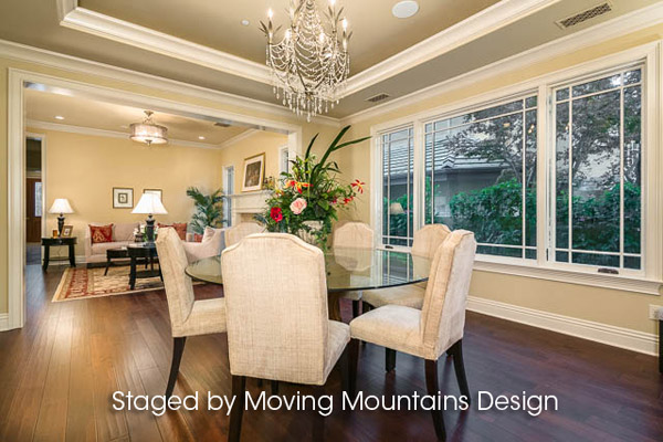 Arcadia Dining Room Home Staging