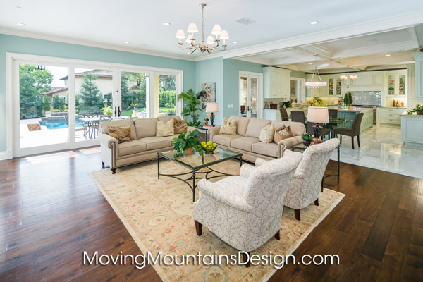 House staging Arcadia luxury estate family room