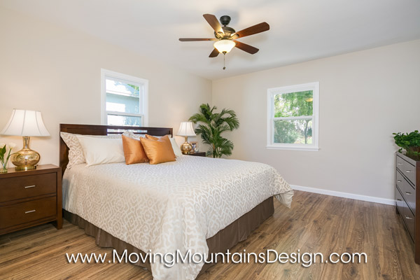 Altadena home staging bedroom