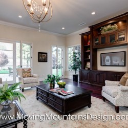 Luxury Family Room Model Home Staging in Arcadia