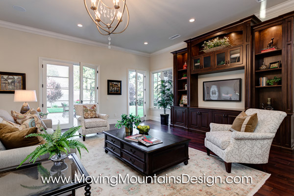 Luxury Family Room Model Home Staging in Arcadia