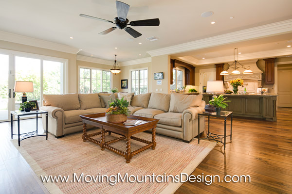 Family Room in Luxury Home Staging in Arcadia