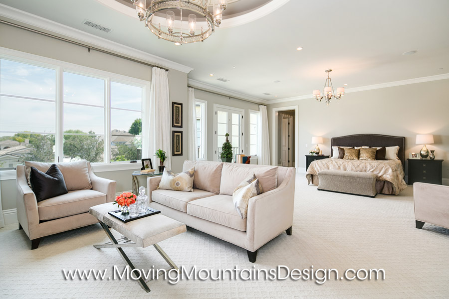 Luxurious Master Bedroom Home Staging in Arcadia, CA