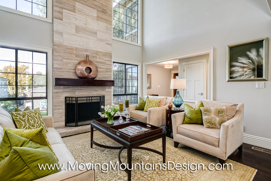 Contemporary living room home staging