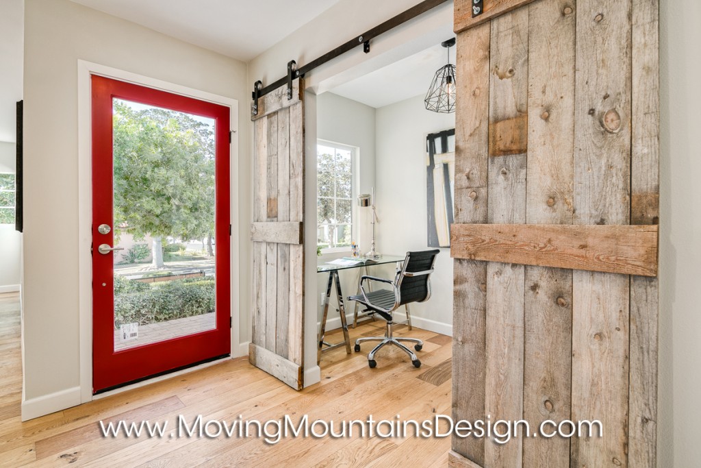 Barn door office doors home staging