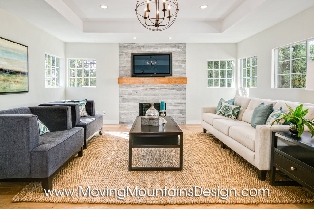 Los Angeles home staging contemporary living room