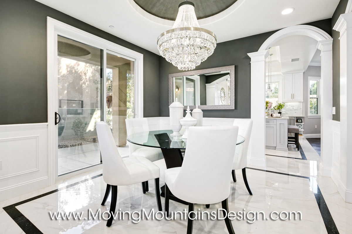 Dining Room Temple City black walls