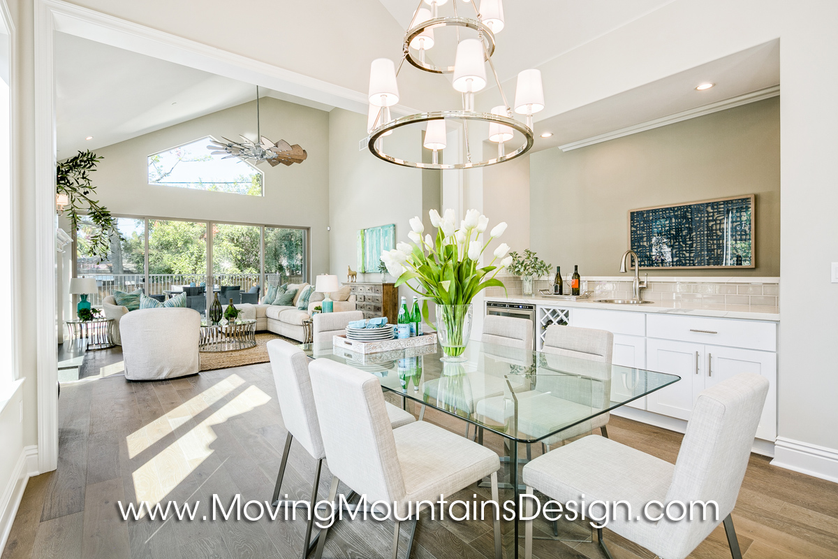 Kitchen and Family Room Home Staging in Monrovia