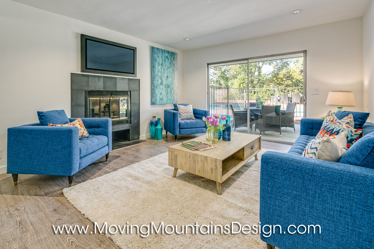 Pasadena Home Staging MCM Family Room