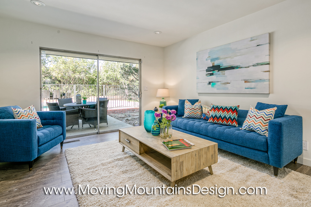 Pasadena Home Staging MCM Family Room