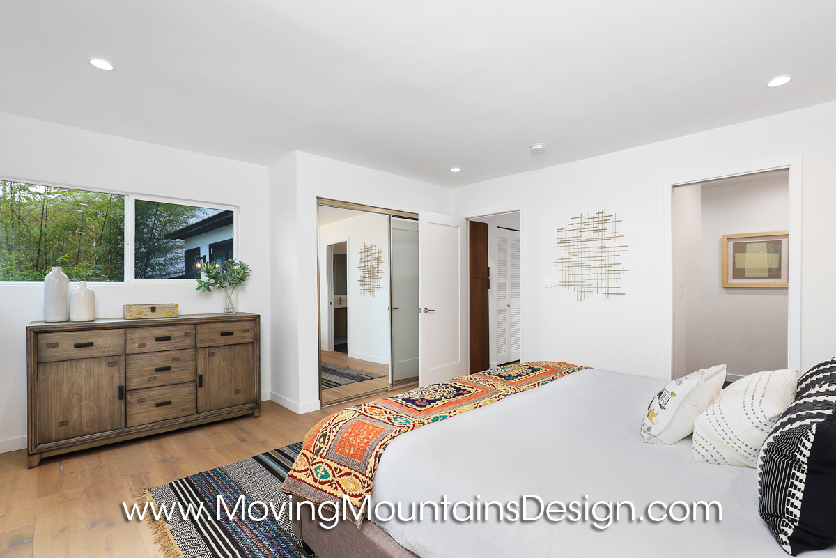 Master bedroom home staging in Hollywood Hills