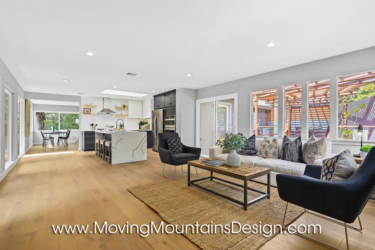 Hollywood Hills Family Room and Kitchen