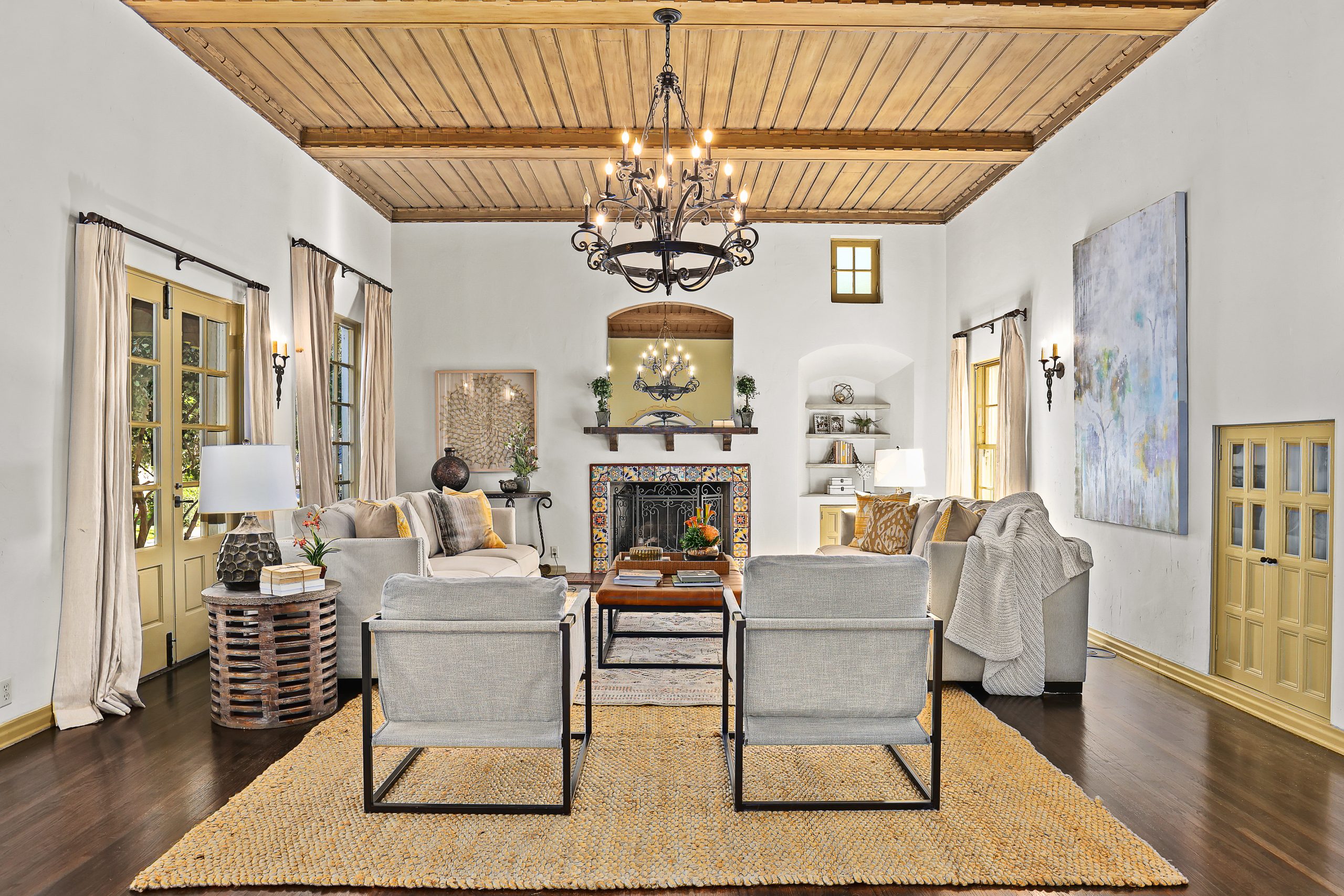 Spanish Revival Home Staging Living Room